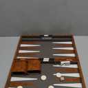 Large Backgammon Sets for Adults - Classic Board Games for 2 Players Adults and Kids - Premium Backgammon Set 15 inch Board and 32 Backgammon Pieces in Quality PU Leather Case - Gift for Man