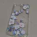 GVIEWIN for iPhone 15 Case Floral, with Screen Protector & Camera Lens Protector,[Non Yellowing] Soft Shockproof Clear Phone Protective Cover for Women, Flower Pattern Design 6.1" (Hibiscus)