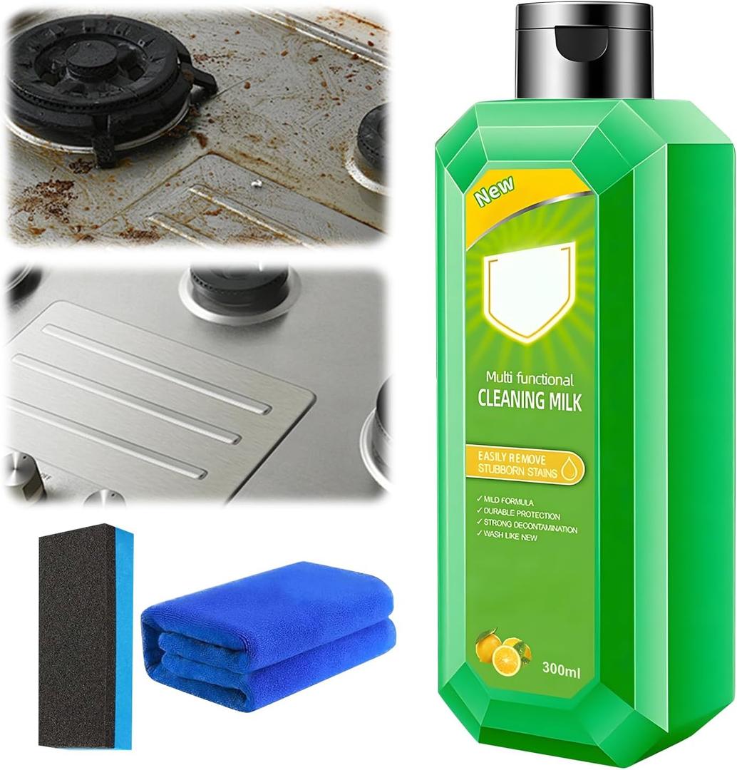 Cleaning Milk House Cleaner,Powerful Multifunctional Cleaner,Powerful Multifunctional Concentrated Cleansing Lotion,Multi Functional Effective cleaning Milk for Household Kitchen to Heavy Oil Stains