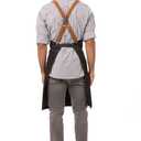 Chef Works Unisex Berkeley Bib Apron, Black W/Desert Sand Suspenders, One Size
