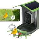 Smart Bird Feeder with Camera – AI Bird Recognition, 130° Wide Angle, Solar & USB Powered, IP65 Waterproof, Motion Detection, Night Vision, Two-Way Audio, Cloud Storage –Watching Gift for Nature Lover