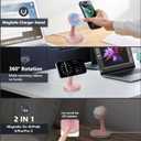 Magnetic Wireless Charger Stand 15W Fast Mag-Safe Charger for iPhone 17 /17 pro/ 17 Air/ 17 pro max 16/15/14/13/12 Series Magnet Wireless Charging Station/Pad with Sleep-Friendly Light for AirPods