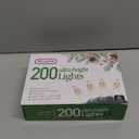 PREXTEX 200 Count Clear Christmas Tree Lights - 40 ft Warm Incandescent String Lights with Green Wire - Indoor and Outdoor Mini Light for Christmas, Holiday Decorations, Trees, Fences, Patios and More