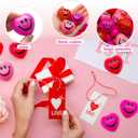 30 Pieces Heart Stress Relief Balls,3 Colors Mini Heart Balls,Smile Funny Face Foam Balls for Valentine Day,School Carnival Reward,Party Gift Bag Fillers