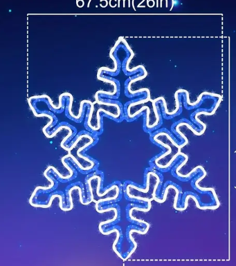 25"x22" Twinkle 1248 LED Snowflake Super-Bright White and Blue LEDs Outdoor Christmas Decoration with 11 Functions and Timer Waterproof for Outdoor Home Party Wall Hanging Holiday Christmas