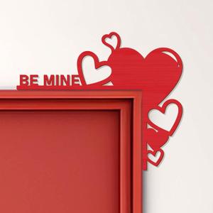 Valentine's Day Wooden Sign Valentine's Day Door Corner Decoration Valentine Door Drame Decor Holiday Door Decor Valentine Front Door Decor Valentine's Day Hearts Decor (Elegant)