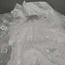 Flower Girl Dress A-Line Chiffon Dress for Girls Birthday Wedding Party Communion Dresses (White, 8-9Y)