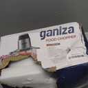 GANIZA Food Processors, Electric Food Chopper with Meat Grinder & Vegetable Chopper - 2 Bowls (8 Cup+8 Cup) with Powerful 450W Copper Motor - Includes 2 Sets of Bi-Level Blades for Fruits/Meat/Nuts (Black)