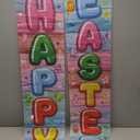 Easter Porch Sign-Easter Bunny Banner Decoration, Easter Welcome Sign Happy Easter Party Supplies,Spring Theme Easter Door Hanging for Easter(Porch Sign)