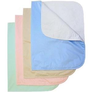 Platinum Care Pads Washable Bed Pads/Chair Pads for Incontinence - Size 18x24 - Pack of 4 (1 Blue 1 Green 1 Pink 1 Tan)