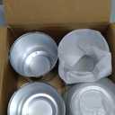 4PCS 4.41inch Trailer Wheel Center Caps Fit 4.41" Center Bore for Truck SUV RV Wheels Rims Trailer Carbon Steel Push Through Hub Covers Chrome Silver