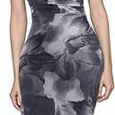 Women 2025 Summer Strapless Midi Dresses Side Slit Ruched Floral Boho Beach Bodycon Cocktail Slim Party Maxi Dress S