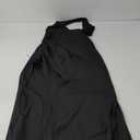 Memoriesea Women's Sexy Halter Neck Sleeveless Backless Ruched Formal Party Maxi Dress (Medium, Black)