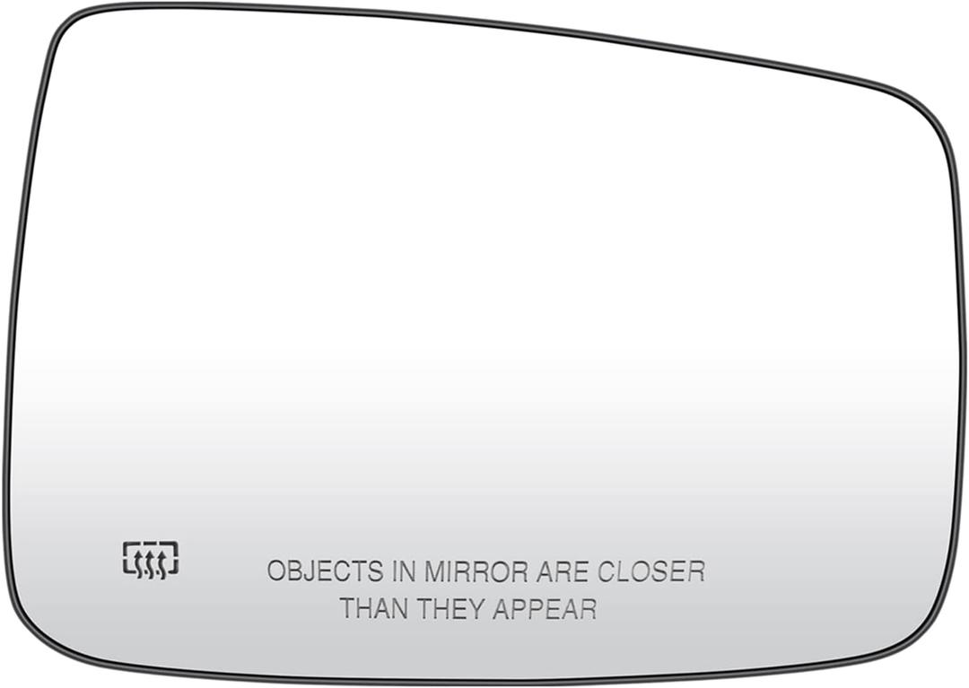 Passenger Right Side View Heated Mirror Glass for for Dodge Ram 1500 2009-2017 for Ram 2500 2010-2018, Replace 68079362AA, 68050298AA Exterior Mirror Replacement Glass