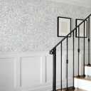 Peel and Stick Wallpaper Boho Wall Paper Peel and Stick Modern Watercolor Gray Blue Wallpaper for Bedroom 17.3"x118"