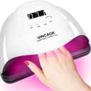 VINCAOR UV Light for Gel Nails, 180W Nail Dryer UV Nail Lamp, Nail Polish Light with 4 Timer Settings, 45 Beads, Polish Curing UV LED Dryer with Automatic SensorPurple Light