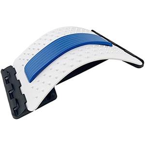 Back Massager Stretcher Equipment Massage Tools Massageador Magic Stretch Fitness Lumbar Support Relaxation Spine Pain Relief (White-Blue) 