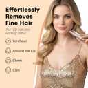 VG VOGCREST Eyebrow & Facial Trimmer: 2 in1 Rechargeable Facial Hair Removal & Eyebrow Shaver - Body Razor with Built-in LED Light (Rose Gold)