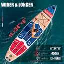 Inflatable Stand Up Paddle Board - Ultra Stable Wide Paddle Boards of All Skill Levels, Full-Color Gradient Design, Anti-Slip EVA Deck with Premium Accessories