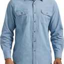 Wrangler Authentics Men's Long Sleeve Classic Woven Shirt (L)