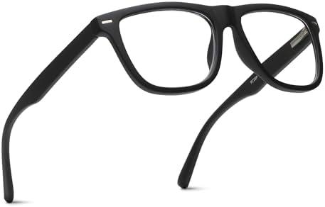 2SeeLife Oversized Blue Light TR-90 Reading Glasses for Men – Medium Fit, Sturdy Frame, Spring Hinges, Premium Readers, Black, +1.75