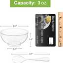 Qeirudu 100 Pack 3 oz Mini Dessert Cups with Spoons, Clear Small Round Party Serving Bowls for Yogurt Parfait Fruit Mousses Appetizer Trifle