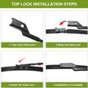 Factory Windshield Wiper Blade Wiper Set 24"+19" (Top Lock 19mm,Set of 2) Fits Volkswagen Jetta Volkswagen Passat,VW Golf VW Eos