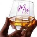 Mr and Mrs Wine Glasses Wedding Gifts for Bride and Groom -Gifts for Bridal Shower Engagement Wedding and Married Anniversary-His & Hers, Engagement Gift,3.35" W x 3.62" H