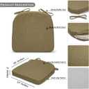 SQUARE MOON Chair Cushions for Dining Chairs, High Resilience Foam Dining Room Chair Pads, Kitchen Seat Cushions with Ties, Machine Washable, 17" x 16" x 2", 4/Pack, Olive Green