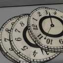 12 Pcs Wonderland Tea Party Decoration Clocks Placemats Party Game Table Non Slip Cup Mats for Dining Kitchen Birthday Baby Shower Decor Supplies