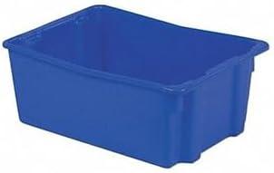 Stack and Nest Bin, 26-1/8 in L, Blue