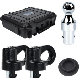 60692, Upgraded 38k 2-5/ 16 in Hitch Ball Puck System Gooseneck Hitch Kit with Case for Ford F250/ F350/ F450, Chevrolet Silverado 2500/ 3500 HD, GMC Sierra 2500/ 3500 HD Nissan Titan XD