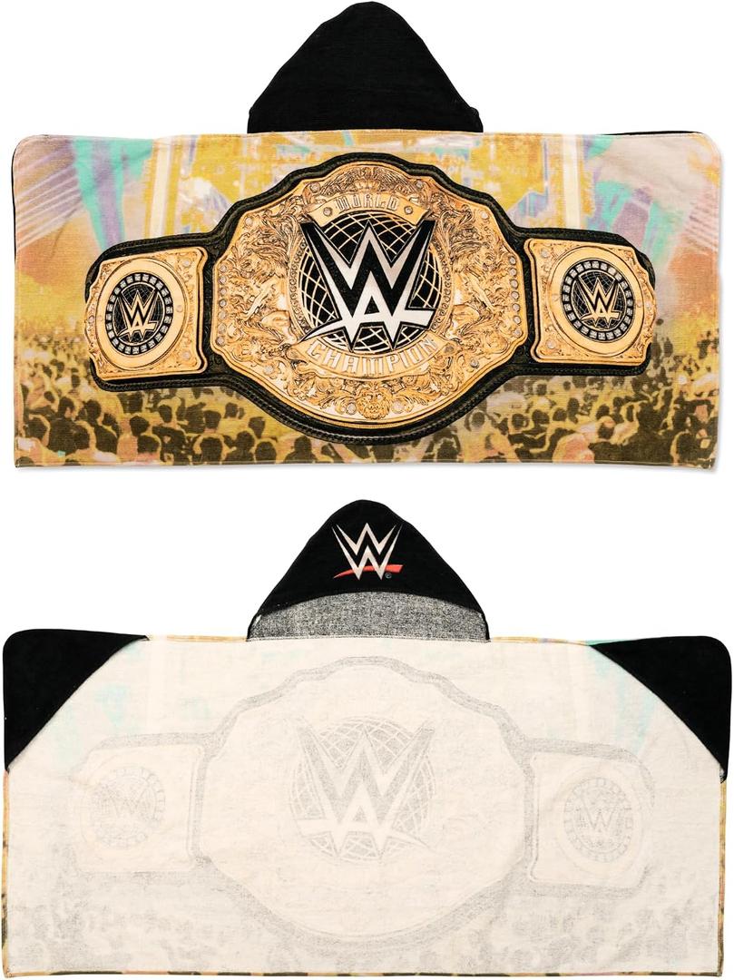 WWE Wrestling Kids Super Soft Bath/Pool/Beach Soft Cotton Terry Hooded Towel Wrap, 24 in x 50 in, (100% Officially Licensed Product) by Franco