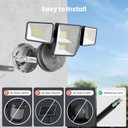70W 7000LM LED Flood Lights Outdoor, Switch Controlled Security Lights with 4 Heads, Adjustable Heads, 6500K Daylight IP65 Waterproof Outside Wall Light for Backyard, Yard, Garage, Patio