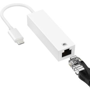 Lightning to RJ45 Ethernet Adapter,Plug and Play, Compatible with iPhone 14/13/12/11/XS/XR/X/8/7/iPad/iPod, Supports 100Mbps