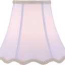Aspen Creative 30337,Handsewn Scallop Dome Traditional Spider Lamp Shade in Off-White Faux Silk, 5" Top x 10-3/8" Bottom x 8-1/4"Slant.