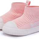 BMCiTYBM Baby Sneakers Girls Boys Lightweight Breathable Mesh First Walkers Shoes 6-24 Months (32-pink)