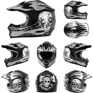 TCMT DOT Youth Kids Dirt Bike Helmet Youth Motocross Helmet Full Face ATV Four Wheeler Motorcycle BMX Helmet for Boys Girls, Off-Road Protective Gear with Goggles Gloves New