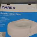 Carex Toilet Seat Riser - Adds 5.5 Inch of Toilet Height - Raised Toilet Seat with 300 Pound Weight Capacity, Slip-Resistant, Toilet Riser, Elevated Toilet Seat