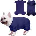 Dog Surgery Recovery Suit After Spay, Blue Dogs Surgical Recovery Suit, Highly-Stretchy Dog Onesie, Pet After Surgery Wear Substitute E-Collar & Cone