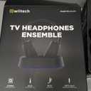 Wireless Headphones for TV Watching, TV Headphones with Transmitter Charging Base, Bluetooth V5.3, No Lip-Sync Delay, Clear Voice, Plug & Play, Comfortable, Gifts for Elderly/Seniors (Black)