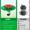 Hummingbird Feeders Outdoors Bird Feeder - Big Ant Moat Perch with 8 Bee Guard Feeding Ports, Adjustable C-Clamp Stand, 13 oz for Outside Garden Yard (Green and red)