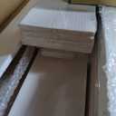 FREDBECK 42X84 Wood Barn Doors with 7FT Hardware Kit,K Shape,White