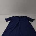 QACOHU Summer Dresses for Women V Neck Ruffle Short Sleeve Casual Shift Dress (Medium, Blue)
