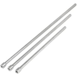 TOOLUXE 00216L 1/2" Drive Long Reach Extension Bar Set | 3 Piece | 18", 24", 30" | Super Extended | Cr-V Steel, clear