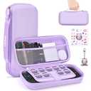 innoAura Switch 2 Carrying Case for NS Switch 2 (2025), with 9 Game Card Slots, Protective Travel Storage Case, Cute Pendant and Sticker, Purple