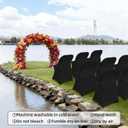 30 Packs Black Spandex Stretch Folding Chair Covers for Wedding Party,Universal Fitted Washable Dining Seat Slipcovers Protector Decoration for Holiday Banquet Birthday Celebration Event