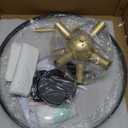 Black Gold Sputnik Chandelier, Starburst Firework Pendant Light fixtures, D18" x H20" 8-Light Sputnik