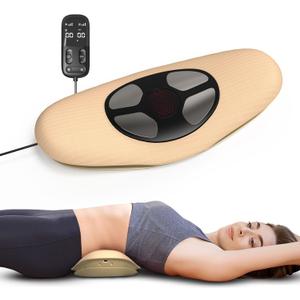 Electric Back Stretcher for Lower Back Pain Relief, Guganas Lumbar Traction Device with Dynamic Airbag Traction, 3 Level Hot Compress, Vibration, and 20 Levels of Electrotherapy, Wireless Back Cracker