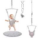 G TALECO GEAR Baby Jumper with a Ceiling Hook for Infant & Toddlers with Adjustable Chain, Bouncers for Indoor/Outdoor, Baby Doorway Jumpers with Soft Rug